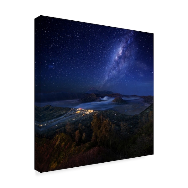 Gunarto Song 'Monster Galaxy In The Mountains' Canvas Art,24x24